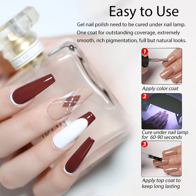 NAILCO-esmalte de uñas en Gel, 15ml, todo para manicura, barnices semipermanentes, Gel para remojar, Base UV LED, Gel de capa mate súper superior