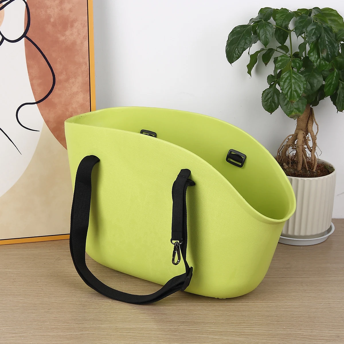 EVA Light Luxury High Appearance Crescent Bag Solid Color Outdoor Waterproof Beach Bag Large Capacity Popular Portable Handbag