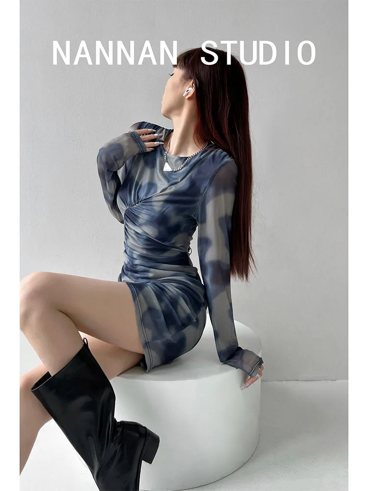 Donna Gyaru a-line abito stile americano occasioni formali aderente Patchwork francese eleganza abito corsetto Halter Dress Slim