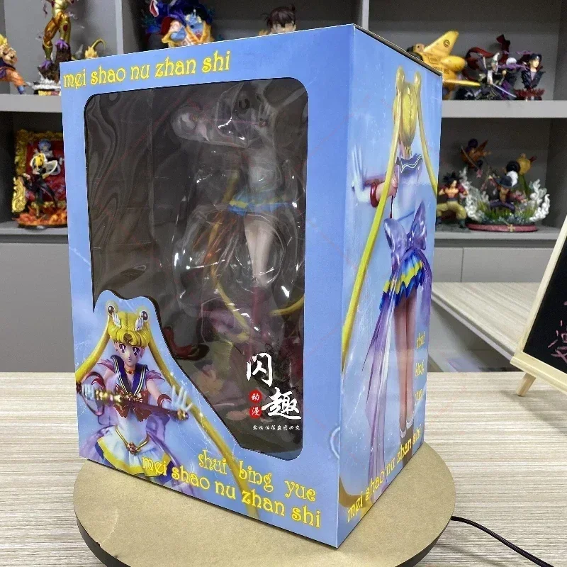 

Super Sailor Moon Tsukino Usagi Anime Action Figure 34cm Pvc Figurine Statue Cartoon Character Model Collection Cute Toys Gifts