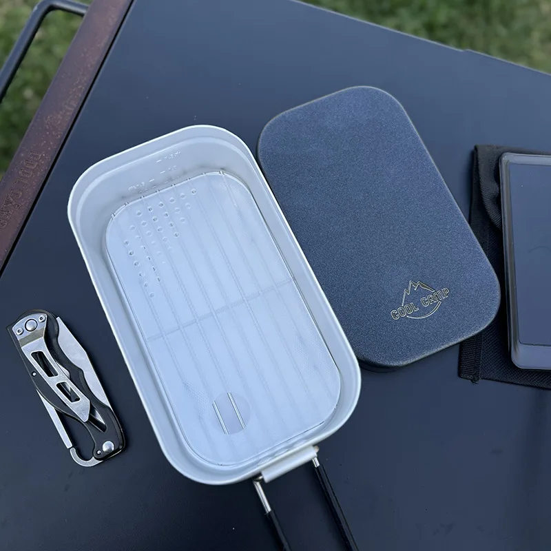 Outdoor Camping Mini Chopping Board Portable Plastic Cutting Board Bento Box Rice Wash Water Drainer Baffle Mat Knife Board