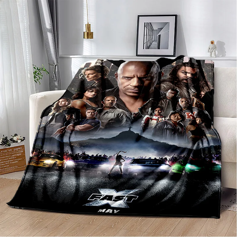 HD 10 Fast & Furious X  3D Printed Soft Plush Blanket,Flannel Blanket Throw Blanket for Living Room Bedroom Bed Sofa Picnic Kids