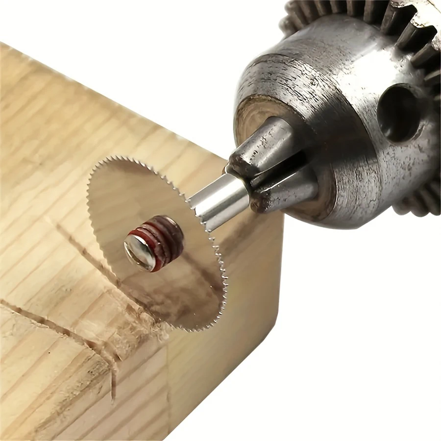 6PCS/Set Mini Circular Blade Metal Discs with 1pc 1/8" Shank Extension Rod, Cutting Wheel Set for Rotary Tools,Cutting Wood Tool view 5