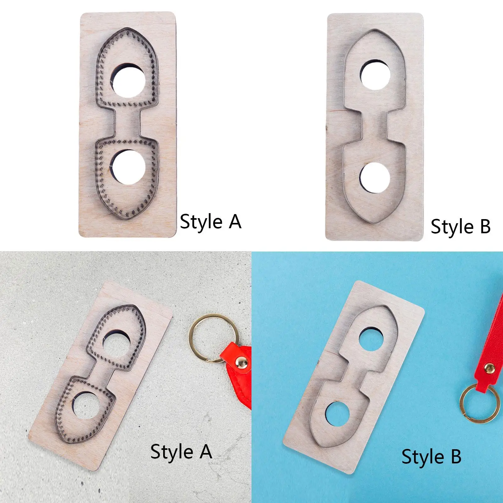 Leather Cutting Die Key Ring Hand Punch Reusable Leather Punch Die for Starter Tailor Househld Die-cutting Machine PU Leather