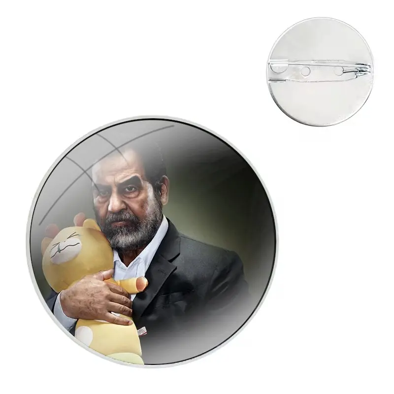 Saddam Hussein Iraq Arabic Badge Brooch Pin Accessories For Clothes Backpack Decoration gift