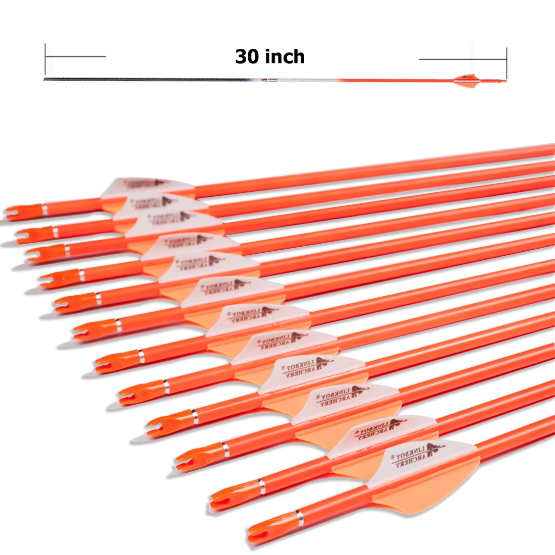 Pure Carbon Archery Arrows, Spine700, 800, 900, 1000, 1.75Inch, Plastic Vanes, Recurve Bow Hunting, 12Pcs