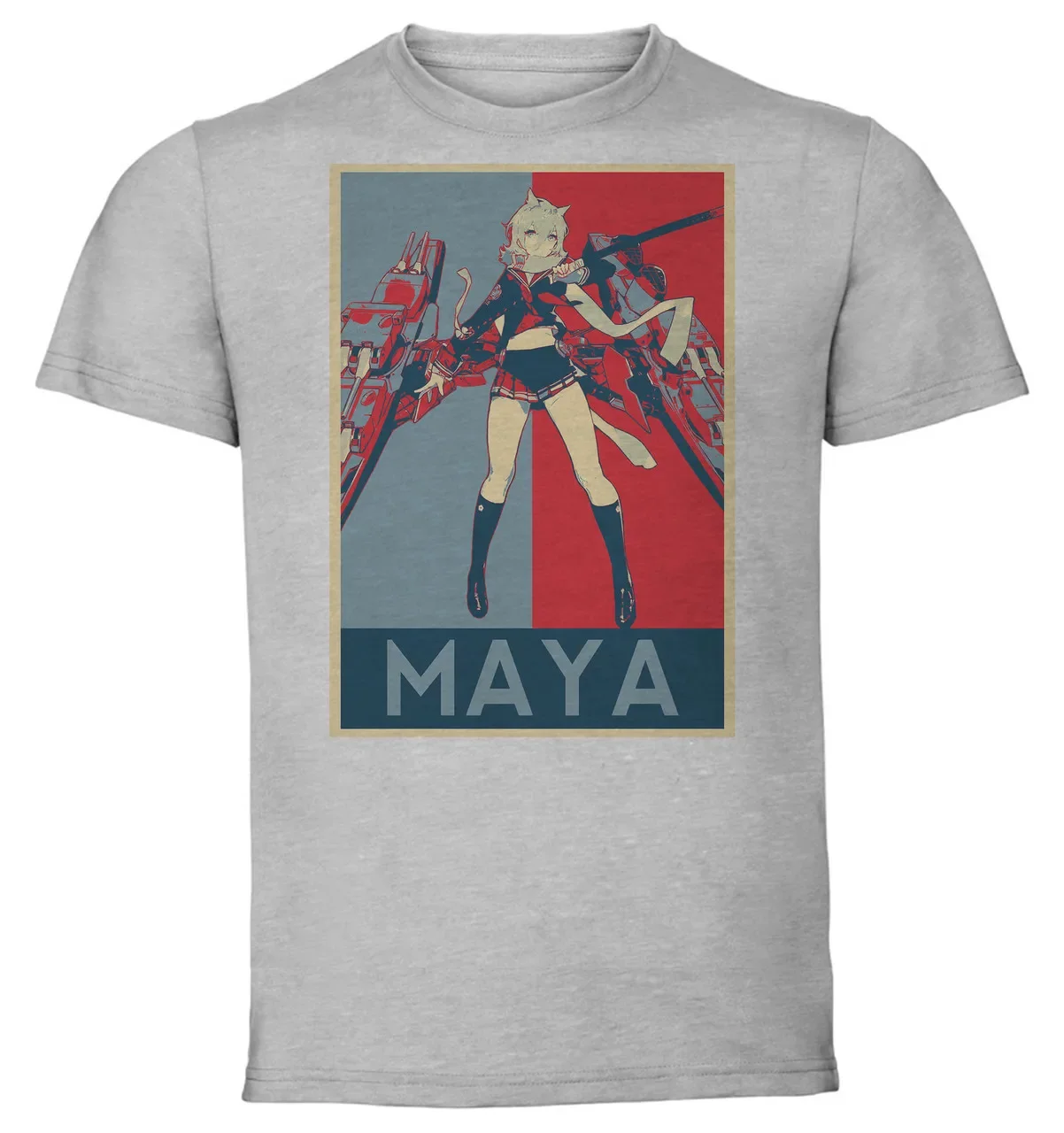 T-Shirt Unisex Grey Propaganda Azur Lane Maya