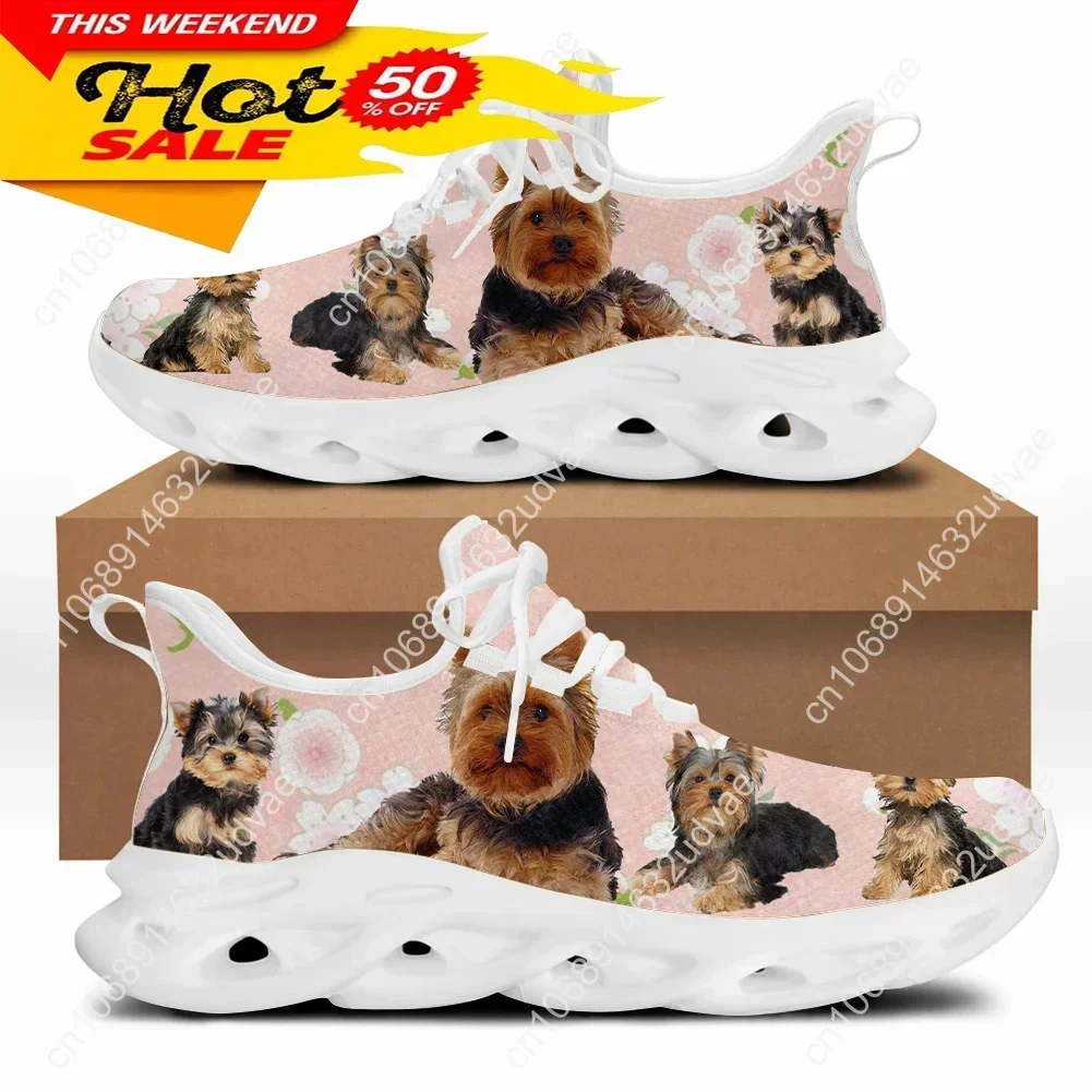 Yorkshire Terrier Print Casual Sneakers Women Shoes Dog Paw Brand Design Summer Spring Walking Foorwear Tennis Shoes 3