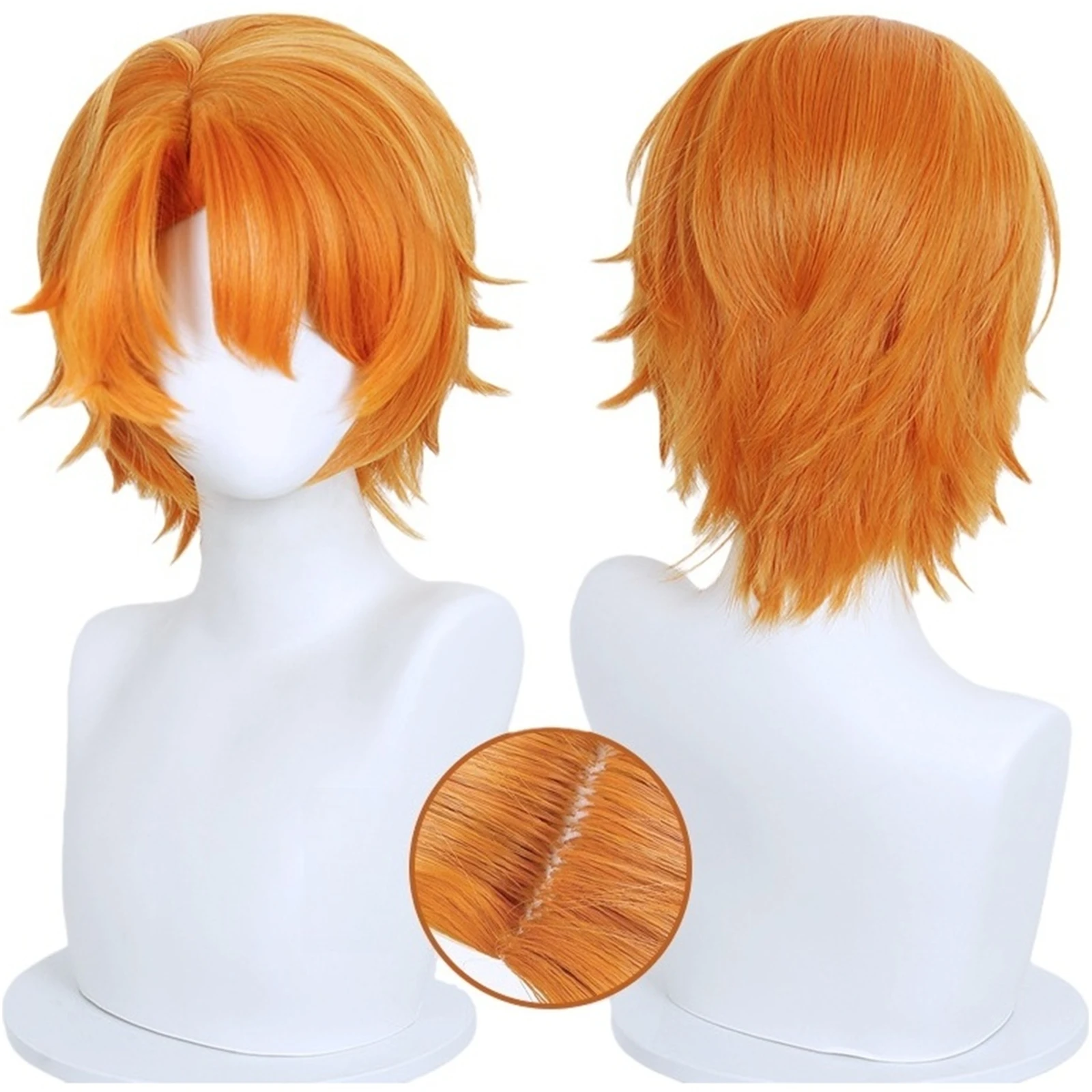 Zootopia 2 Nick Wilde Cosplay Wig Nick Orange Short Wig Men Women Curly Hair Cosplay Accessory Props Halloween Party Carnival