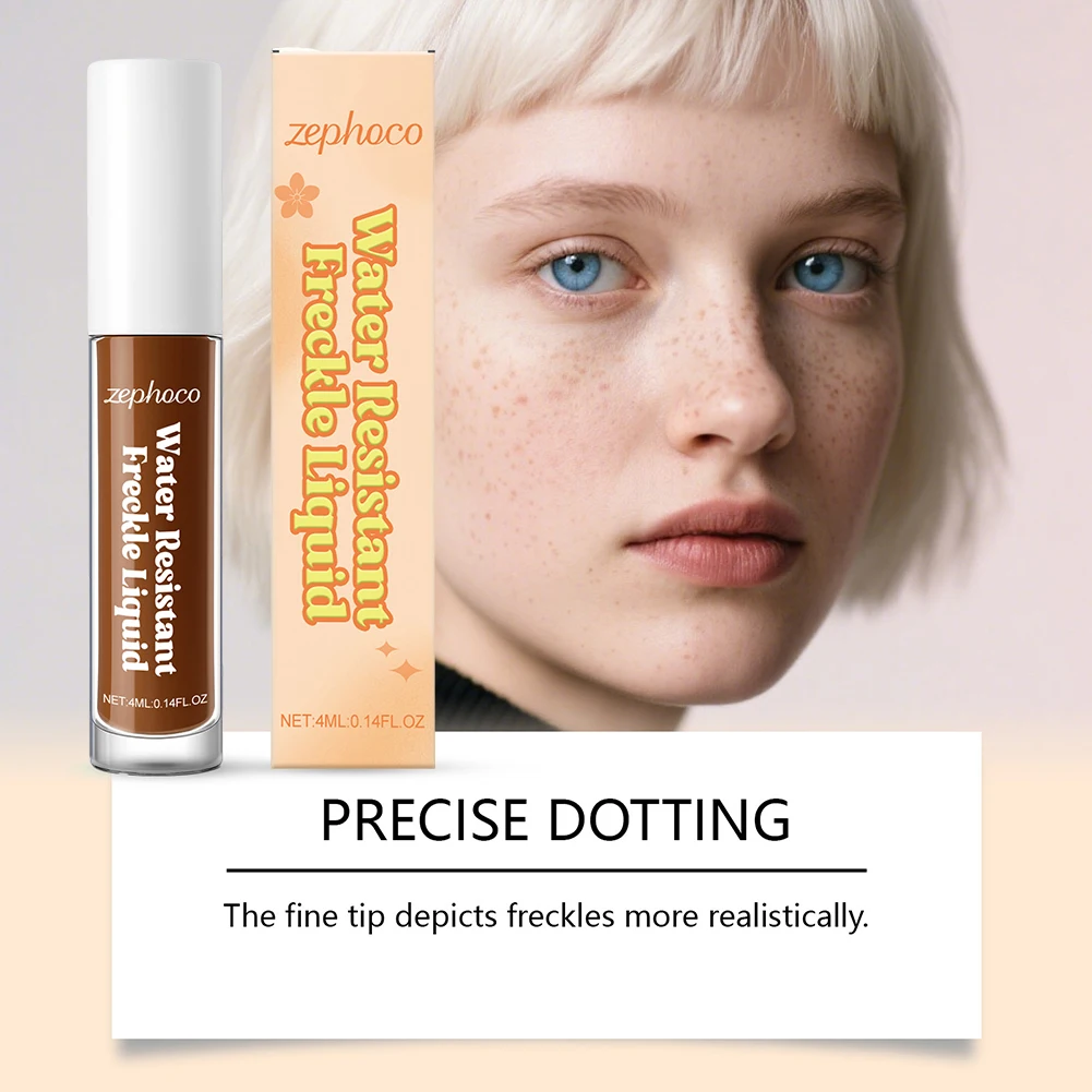 Water Resistant Faux Freckle Liquid Freckle Pen Natural Freckle Makeup Pen Quick-Drying Long-Lasting Beauty Tool for Women Men