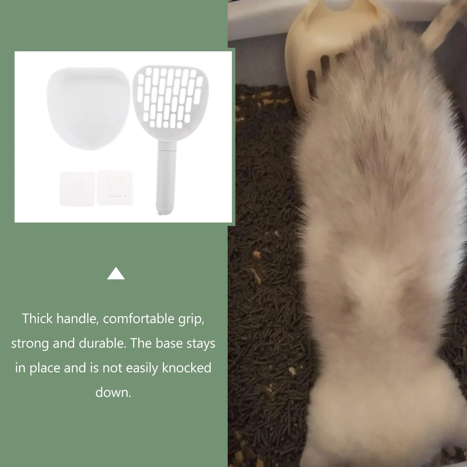 

Cat Litter Shovel Scoop Kitten Poop Filter Multi function Cleaning Pet Supplies Large Capacity Efficient Leakage