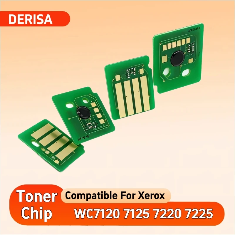 4pcs Chip For Xerox WorkCentre 7120 7125 7220 7225 Toner Cartridge 006R01457 006R01460 006R01461 006R01464 006R01453 006R01456