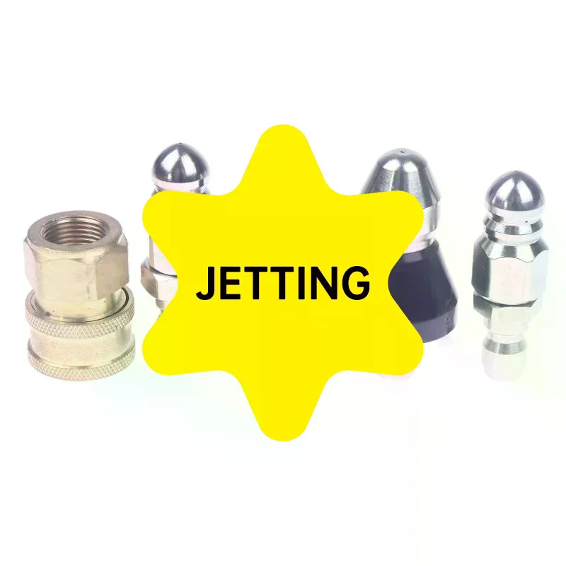 For Drain Jetting Hose Sewer Jetter Nozzle Mini With 1/4'' Quick Connect Drain Cleaning Nozzle Tips Kit