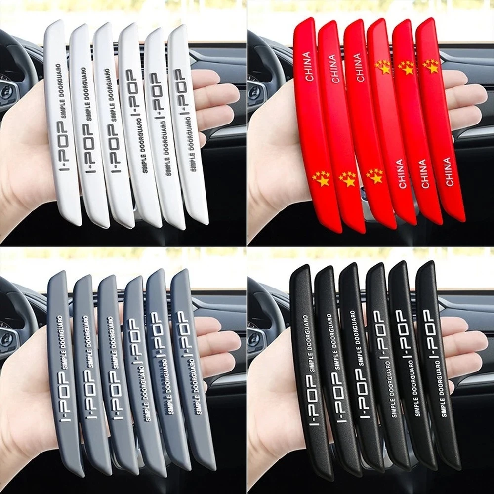 6Pcs Auto Car Door Edge Protection Guards Anti-collision Strip Trim Scratch Protector Car Door Sticker Car Accessories