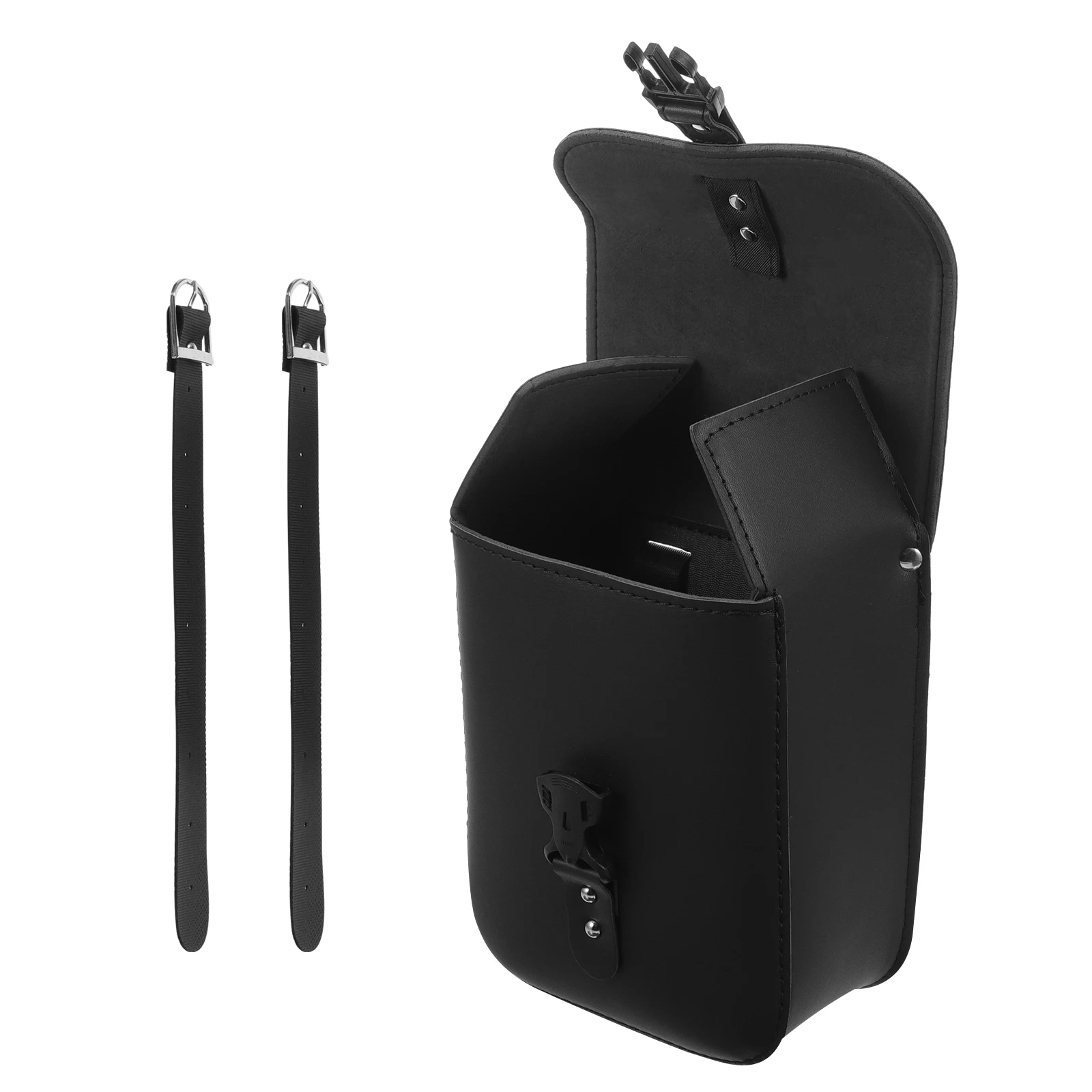 

Retro Motorcycle Bag 18x10x22.5cm Black Saddle Side Tool Pannier Luggage Bags for Bikes Storage Riding Gear Waterproof