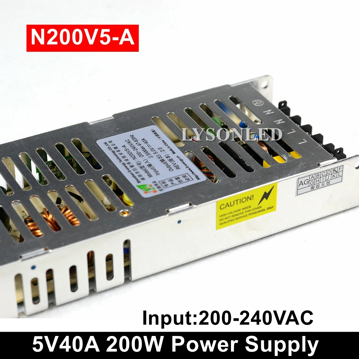 

G-energy N200V5-A 200W 5V40A 200~240VAC Input Voltage PSU For P4 P5 P10 LED Signboard