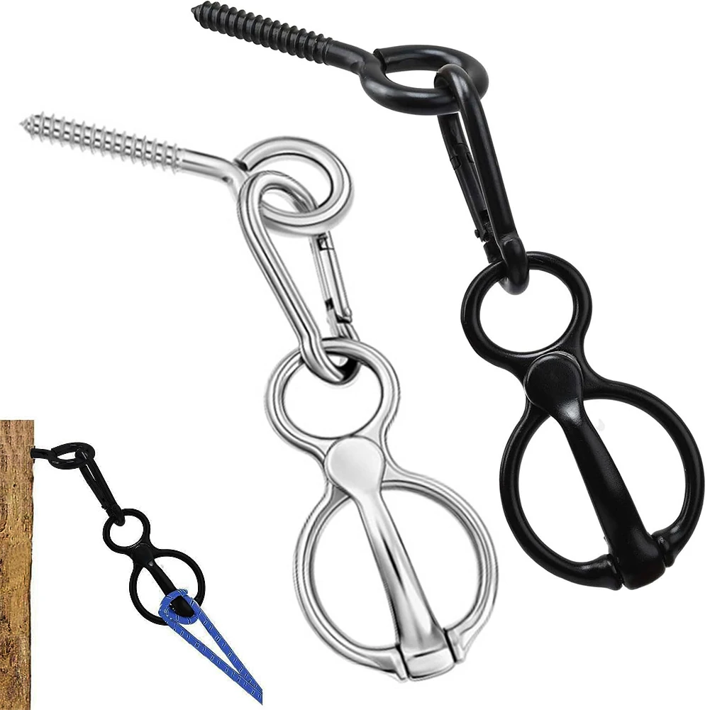 1 set di anelli per legare il cavallo per carichi pesanti, accessori per cavalli in acciaio inossidabile, attrezzature per l'allenamento del cavallo per cavalli