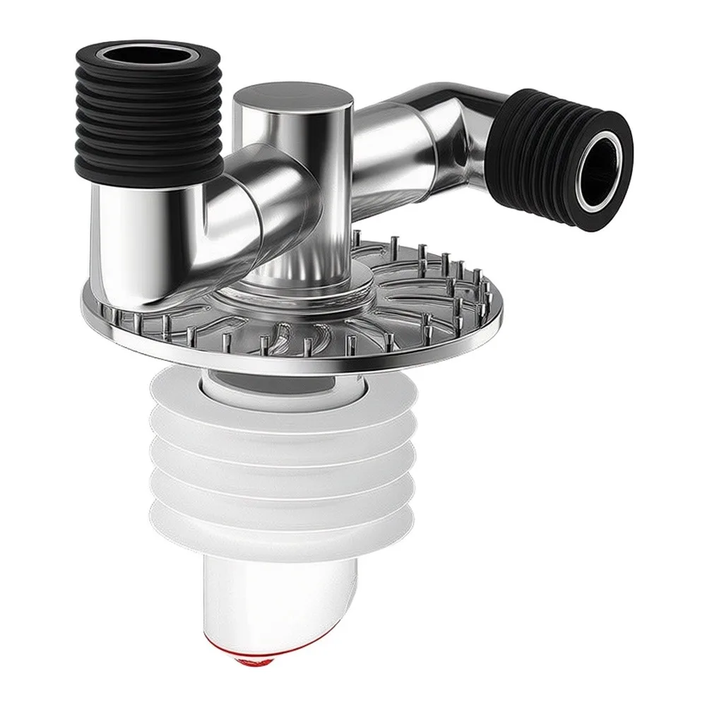 Washing Machine Drain Pipe Adapter 3-Way Splitter with Anti-Backflow Waterproof Design for Flexible Installation