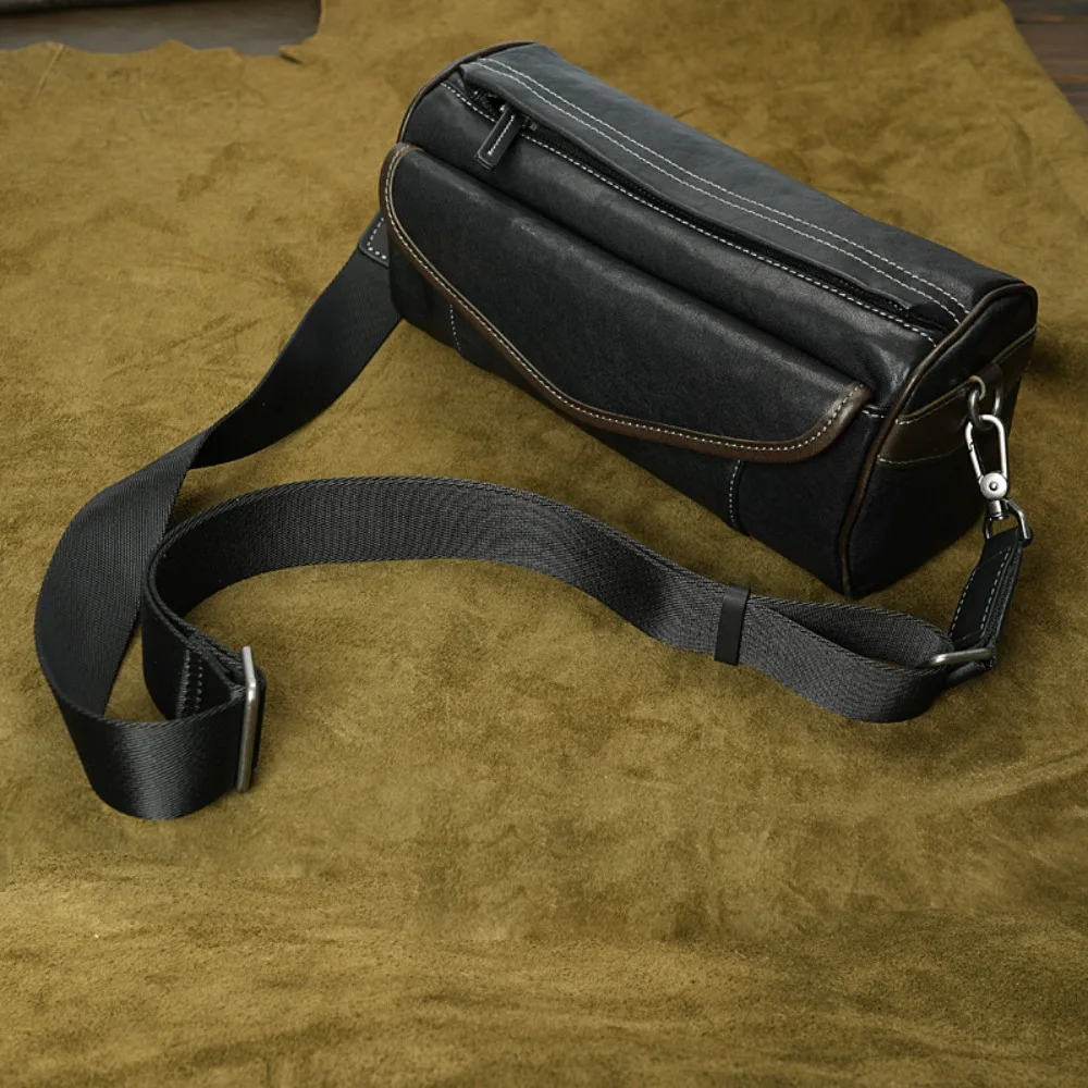 

Новые тенденции, универсальная повседневная модная простая кожаная сумка-мессенджер премиум-класса, мужская модная простая сумка через плечо из воловьей кожи, легкая роскошная ретро-сумка