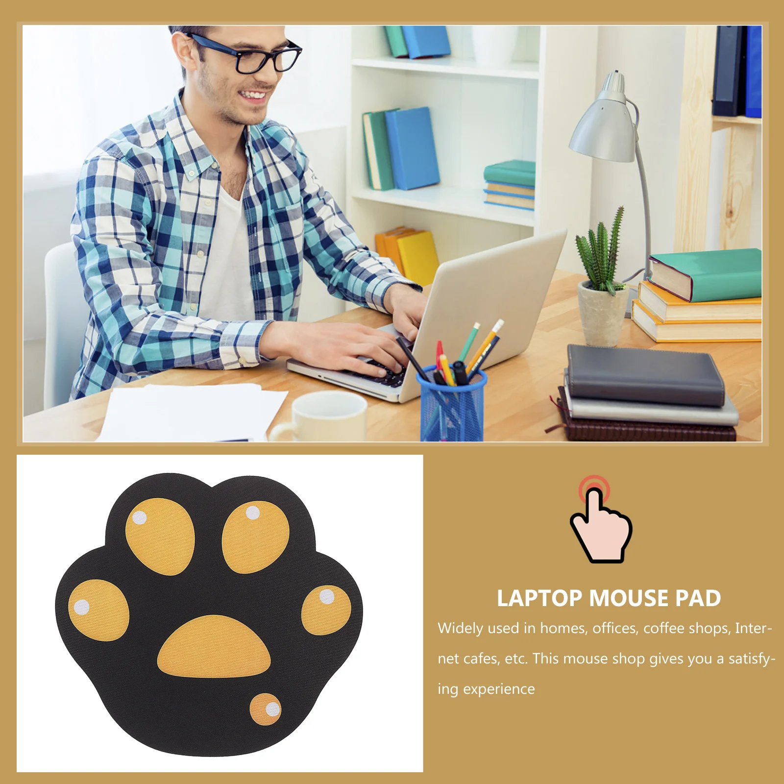 

Cat Paw Mouse Pad Rubber Non-Slip Cute Cartoon Kitten Claw Mousepad Laptop Computer Mouse Cushion Cartoon Cat Paw Mousepad