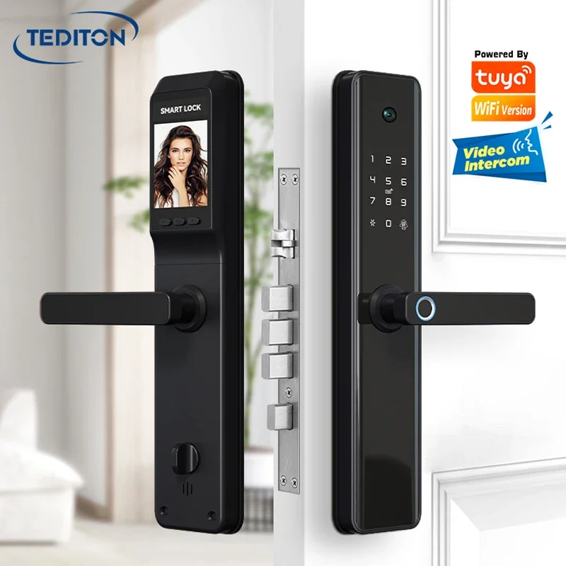 Interphone connecté Tuya, Wi-Fi, étanche, avec capteur d'empreinte digitale Rfid, système de communication sans clé, avec caméra, pour maison connectée