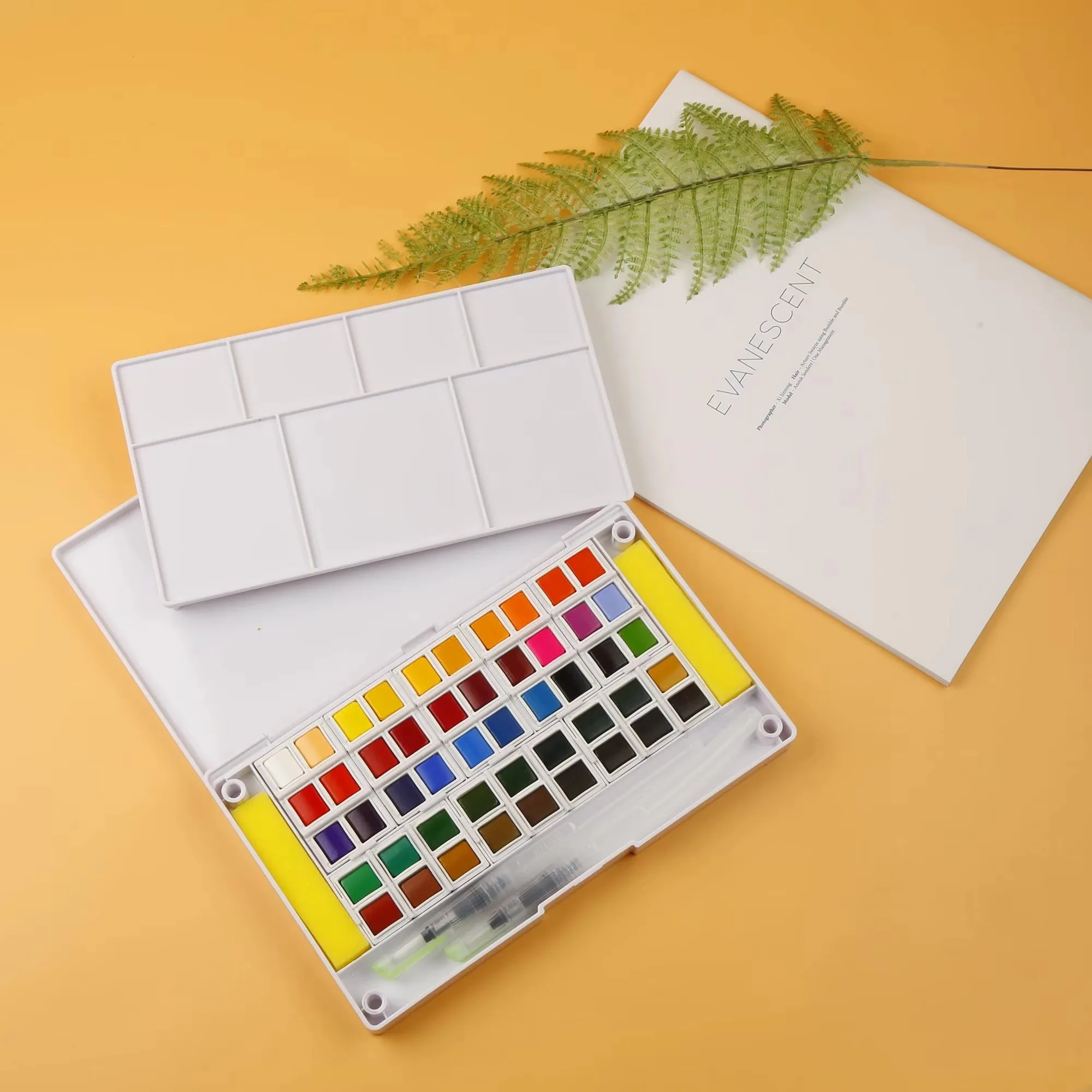 Pintura de acuarela sólida 24 colores 36 colores 48 colores Arte específico Juego de acuarelas sólidas