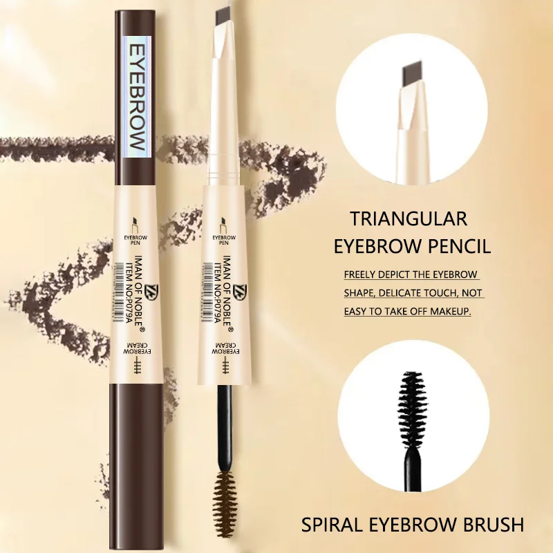 Thin Headed Eyebrow Pencil With Waterproof And Durable Brush Head Contour, Naturally Suitable For Everyone