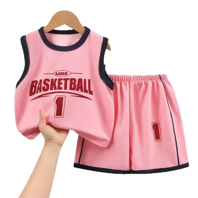 Ropa de verano para niños, camisetas para bebés, pantalones cortos, Top tostado, conjuntos sin mangas para niños, ropa para niños, chaleco para niños y niñas, traje