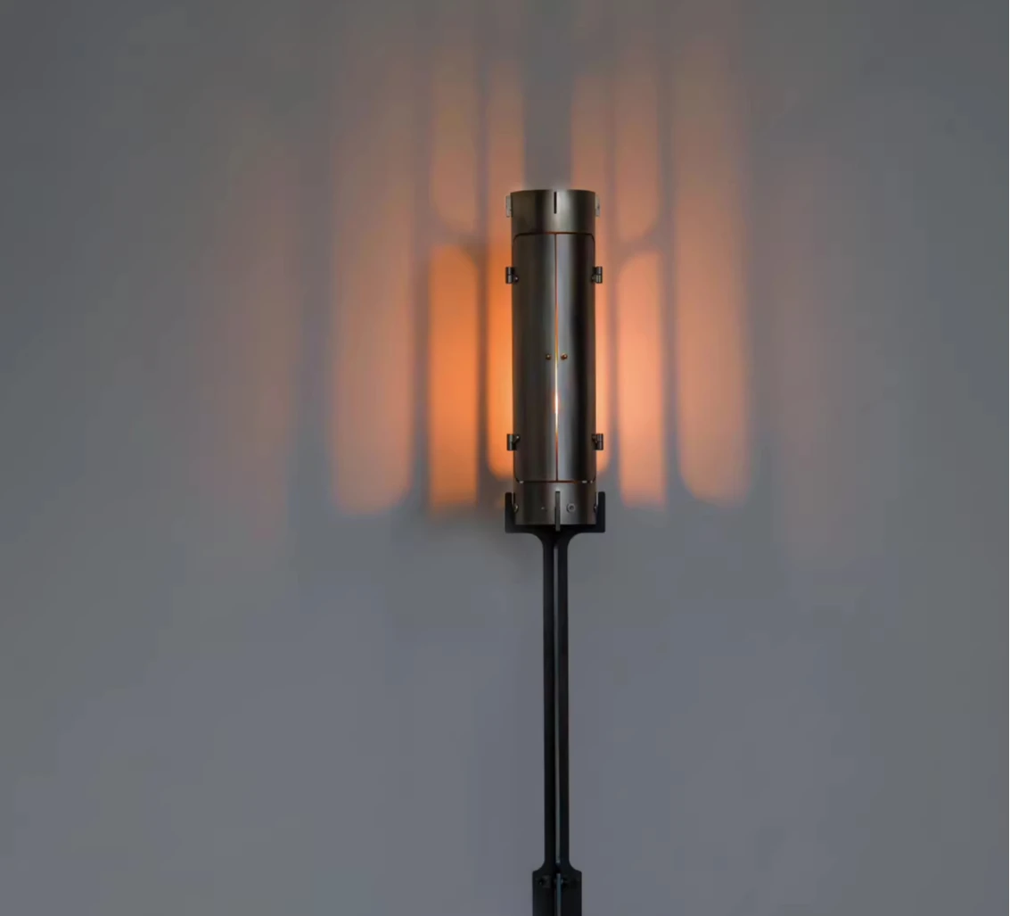 Scented candles, floor-to-ceiling candlesticks, medieval Gothic, industrial style