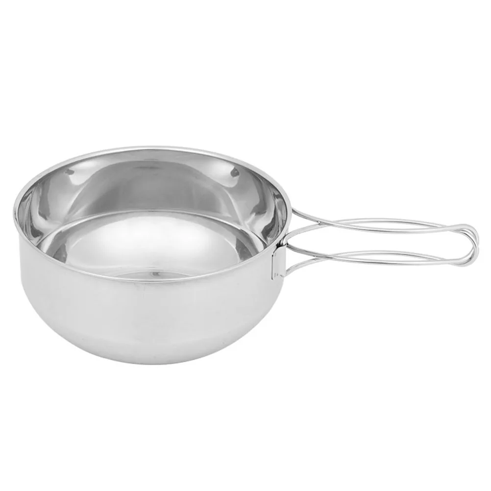

1pc Stainless Steel Folding Bowl High Temperature Resistant Outdoor Cooking Supplies Camping Hiking Portable Cookware Set