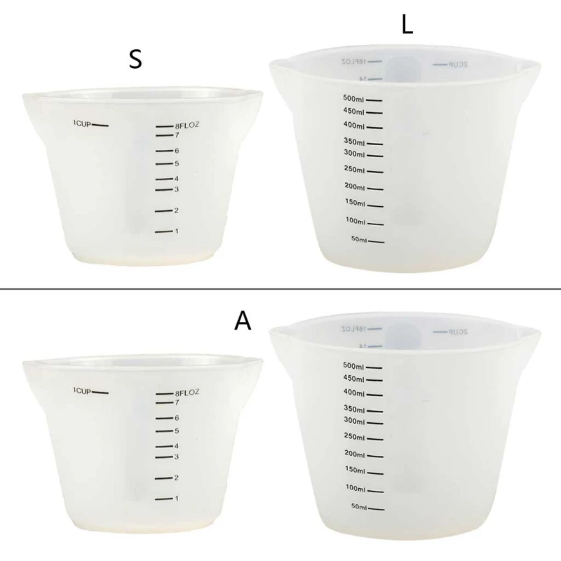 500ml & 250ml Measuring Cups Resin Mixing Cups for Epoxy Jewelry Casting Molds Dropsale