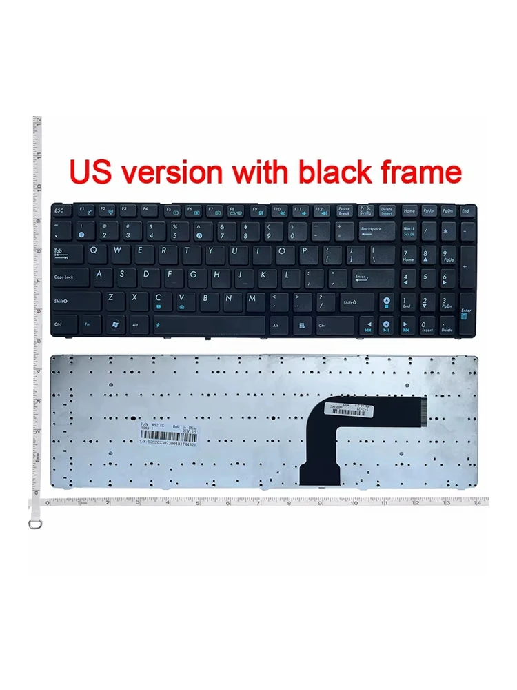 Klawiatura do laptopa US/UK/RU/SP/FR/AR/BR/TU dla ASUS N52 A52jc/J N53/C A53S X54 X61S F50S X55V/VD N73S N73J P53S X53S X75V B53 UL50 — zdjęcie 2