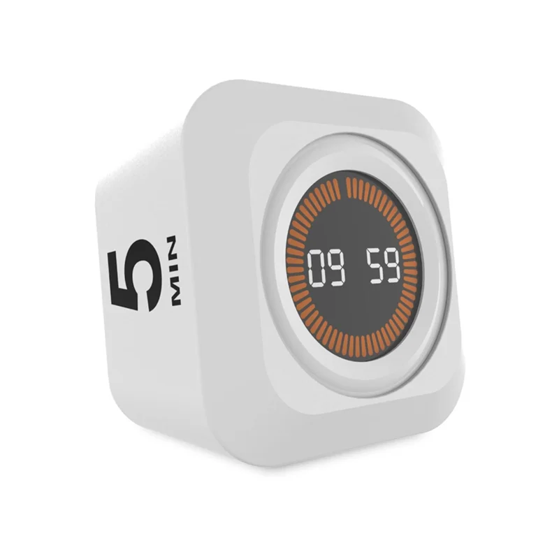 ABLJ Cubo rotante Timer visivo Produttività da scrivania ricaricabile Flip Timer 5, 25, 10, 50 minuti preimpostati + Conto alla rovescia personalizzato