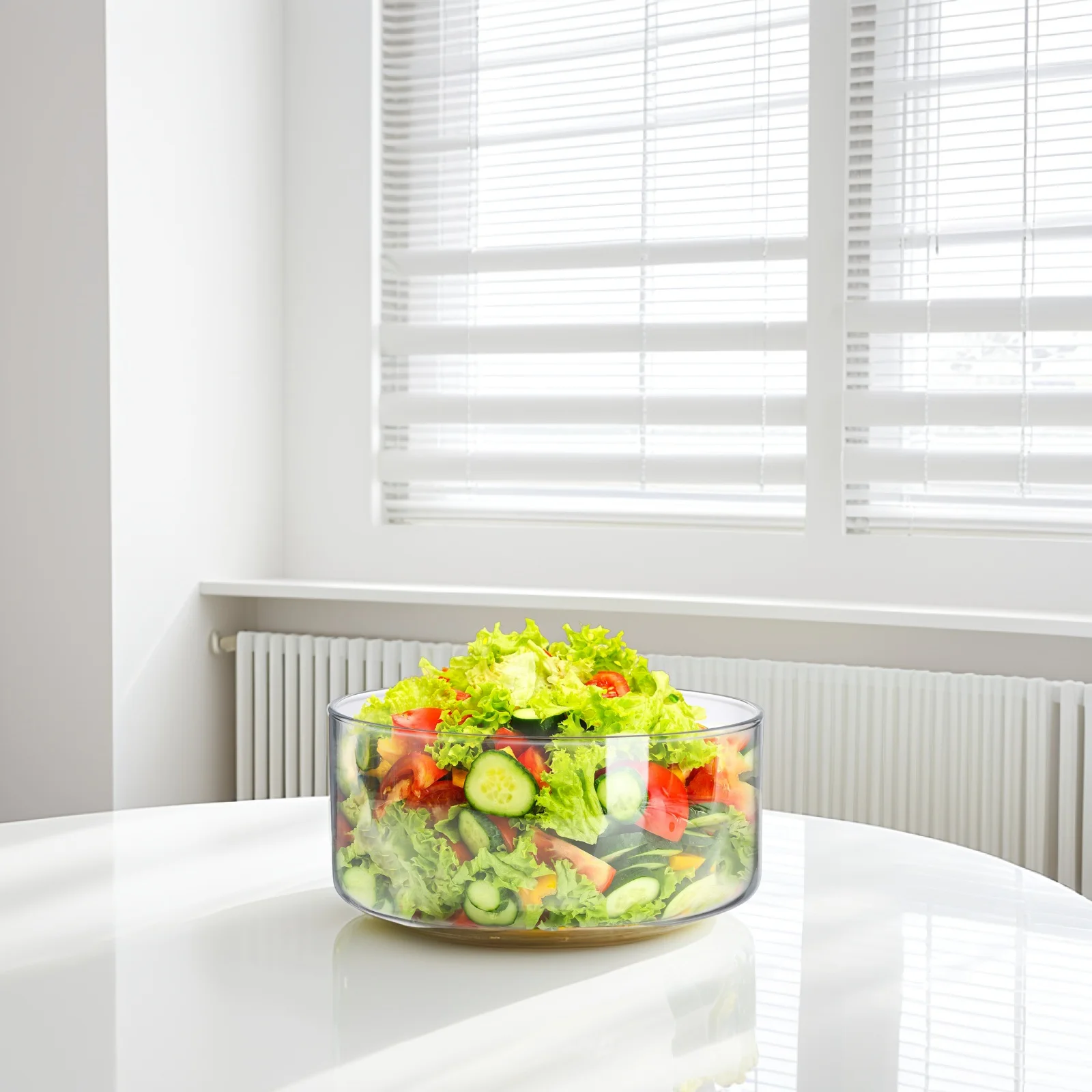 

Japanese Style Glass Fruit Bowl Small Clear Wood Dessert Container Salad Plate Kitchen Gadgets Home Decor