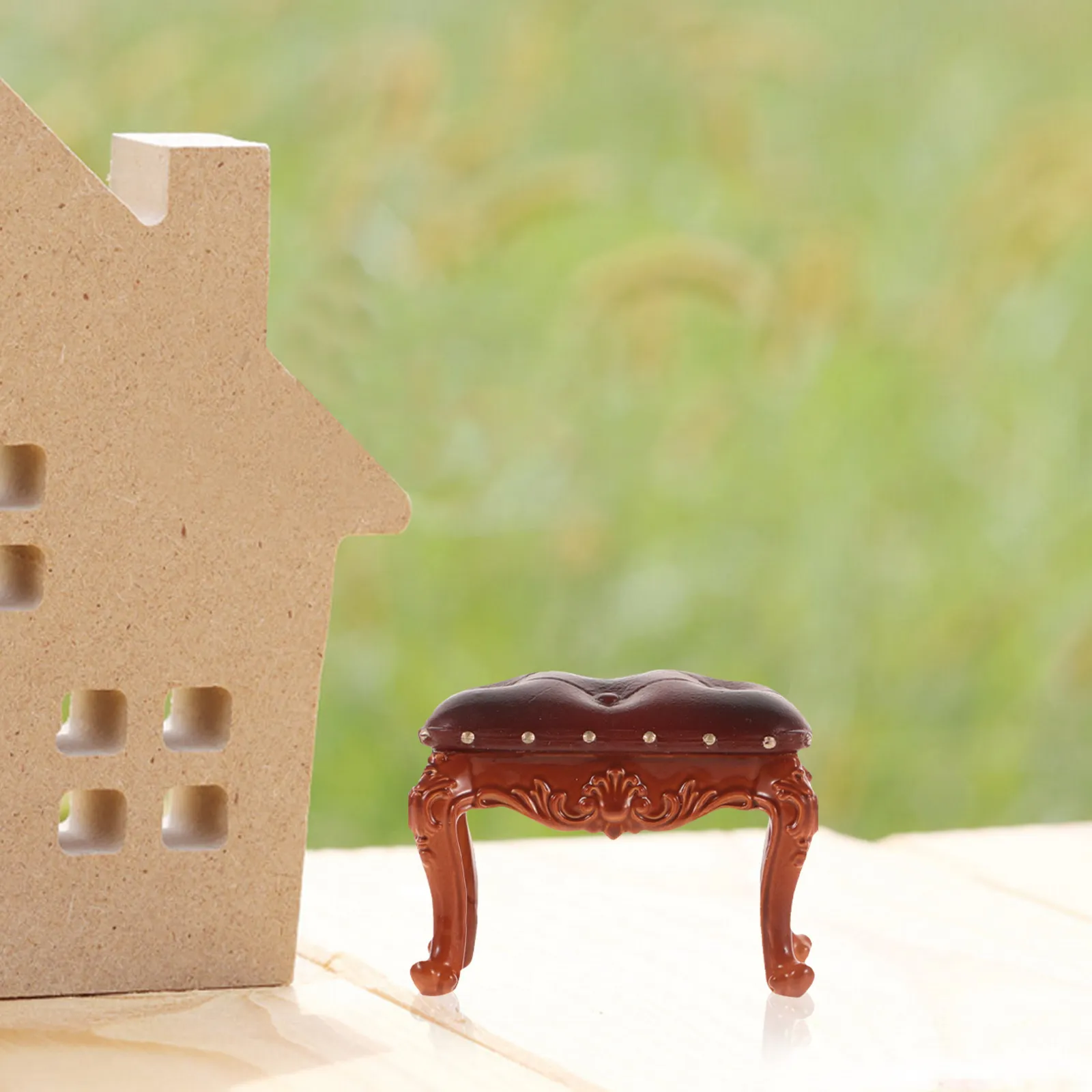 

Миниатюрный стул из ПВХ, компактный, в классическом стиле, для декора мини-домиков, мини-мебель, украшение для спальни, микро-мебель