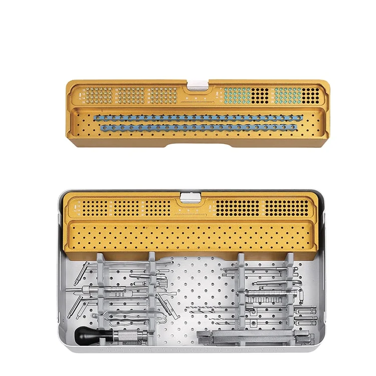 surgical medical pet animals veterinary orthopedic implants 3.2mm reconstruction compression locking plate instrument kit