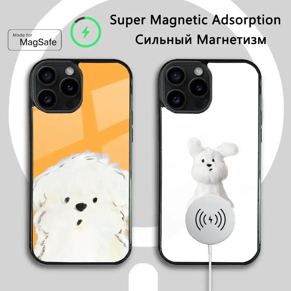 

S-Scribbled Puppy Phone Case For iPhone 16 15 14 13 12 11 Plus,Pro,Max Mini Magsafe Magnetic Wireless Charging