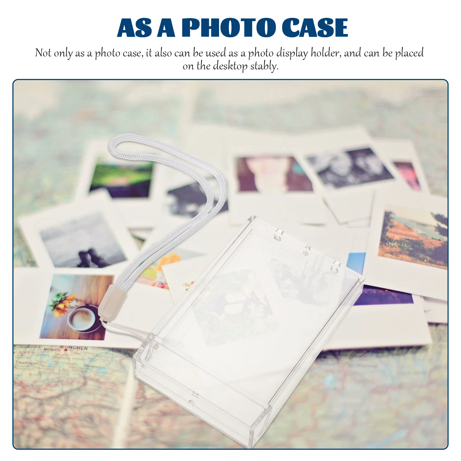 

2Pcs Photo Storage Box 3Inch Plastic Photo Case Keeper School Picture Album Postcards ganizer Container