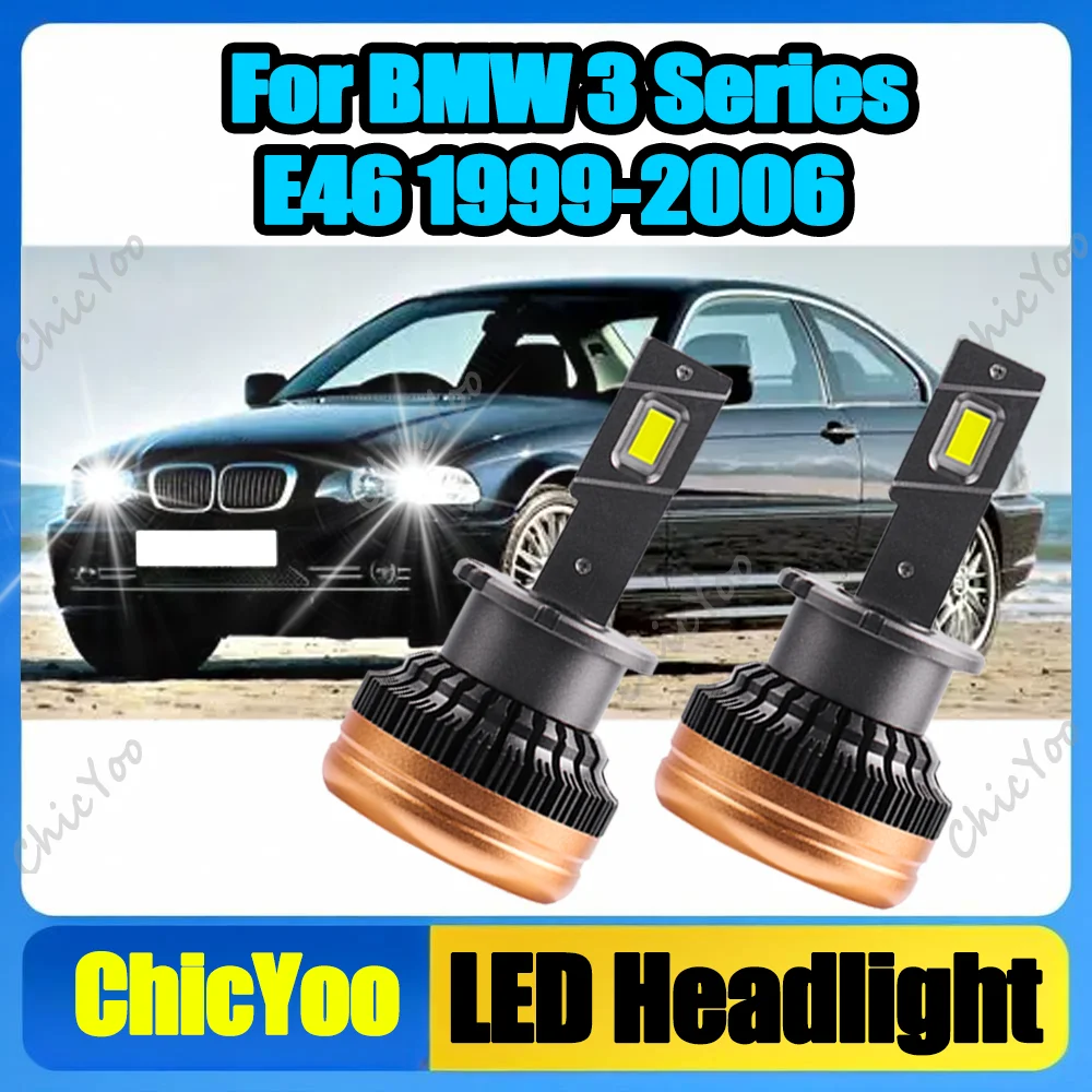 

2PCS D2S HID Headlight Bulbs 120W High Power Auto HID Xenon Headlamps 6000K Super Bright 12V 24V For BMW 3 Series E46 1999-2006