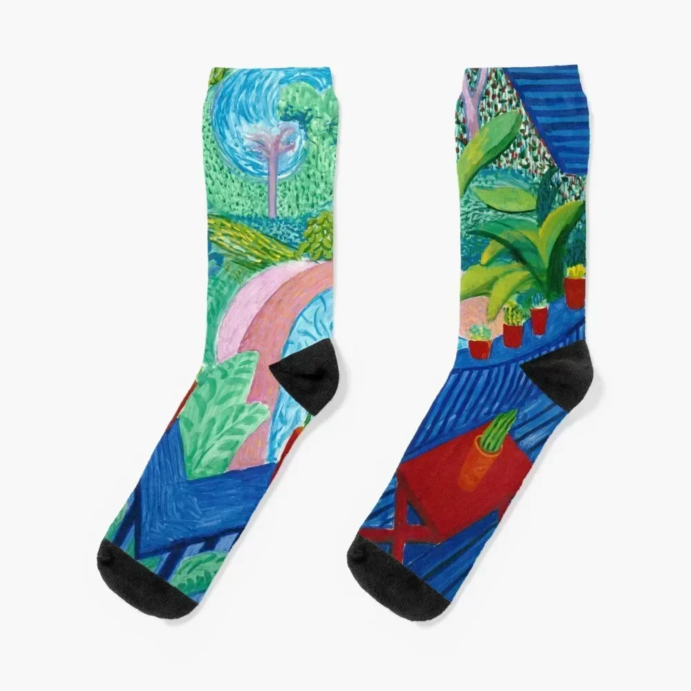 DavidHCNY Socks new year floral Soccer Non-slip Socks Woman Men's