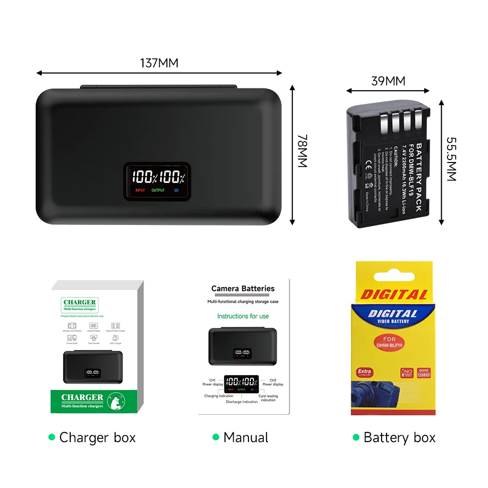 バッテリー充電器,Panasonic,カメラアクセサリー,lumix,DMW-BLF19E, DMW-BLF19,blf19e,dmw blf19e,ghz 3,ghz 4,g5用