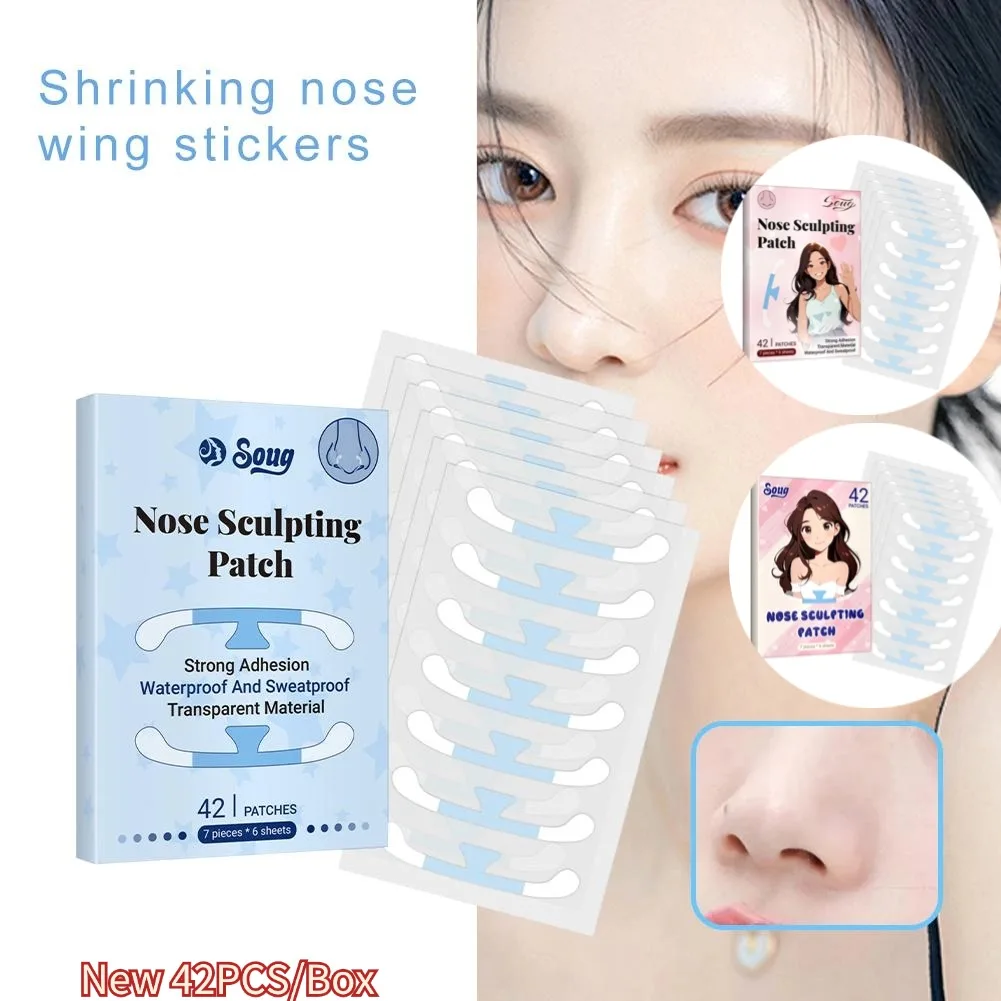 42pcs NEW High-end Shrinking Nose Wing Stickers Cosplay Special Nose Shrink Strips