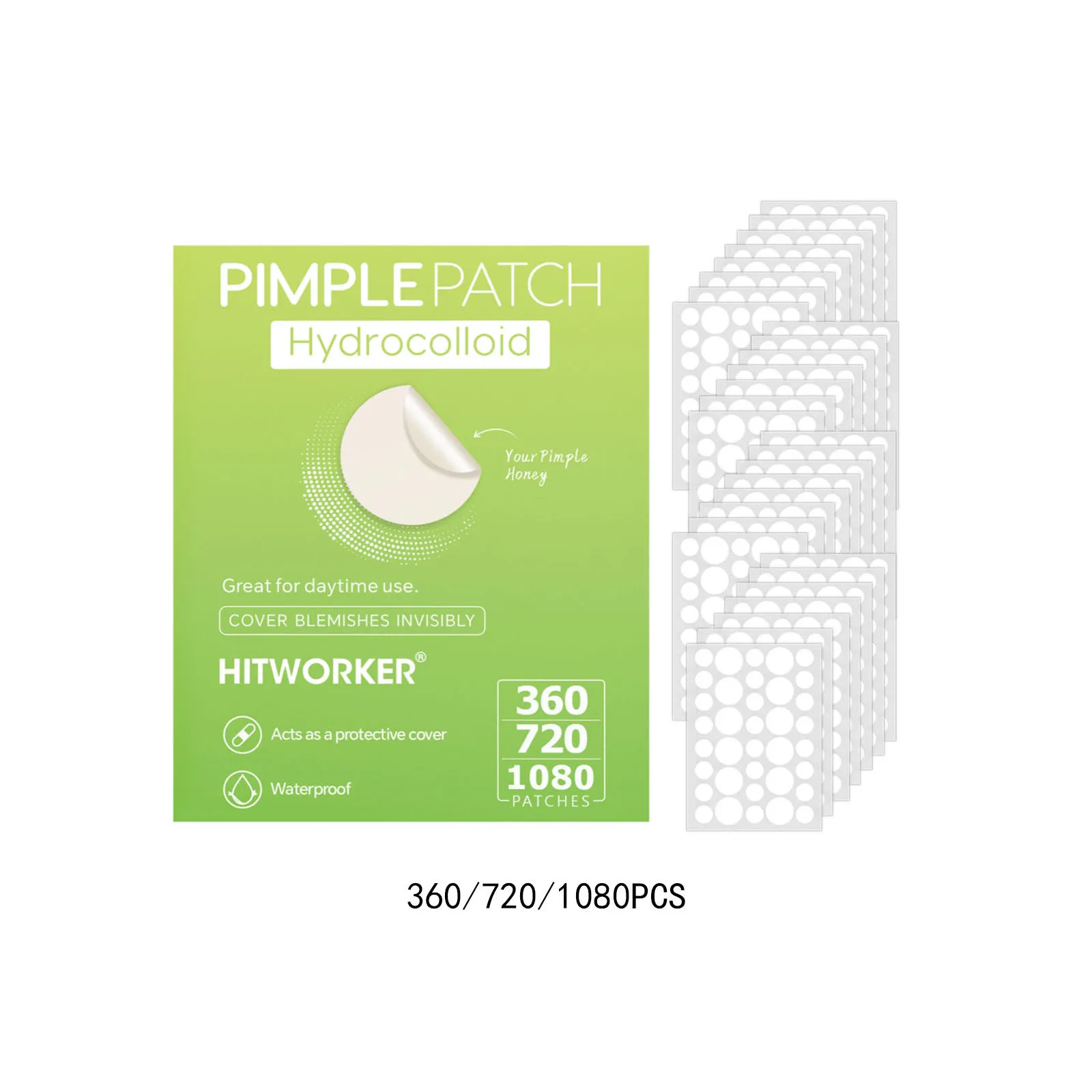 Hydrocolloid Acne Patch Facial Cleansing Care Essence, Tool Accessory, Invisible and Waterproof, Suitable for All Skin Types