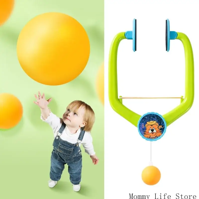 

Practical Hanging Pingpong Trainer Kits for Door Frames with Rackets and Balls Great for Indoor Home Practice Use