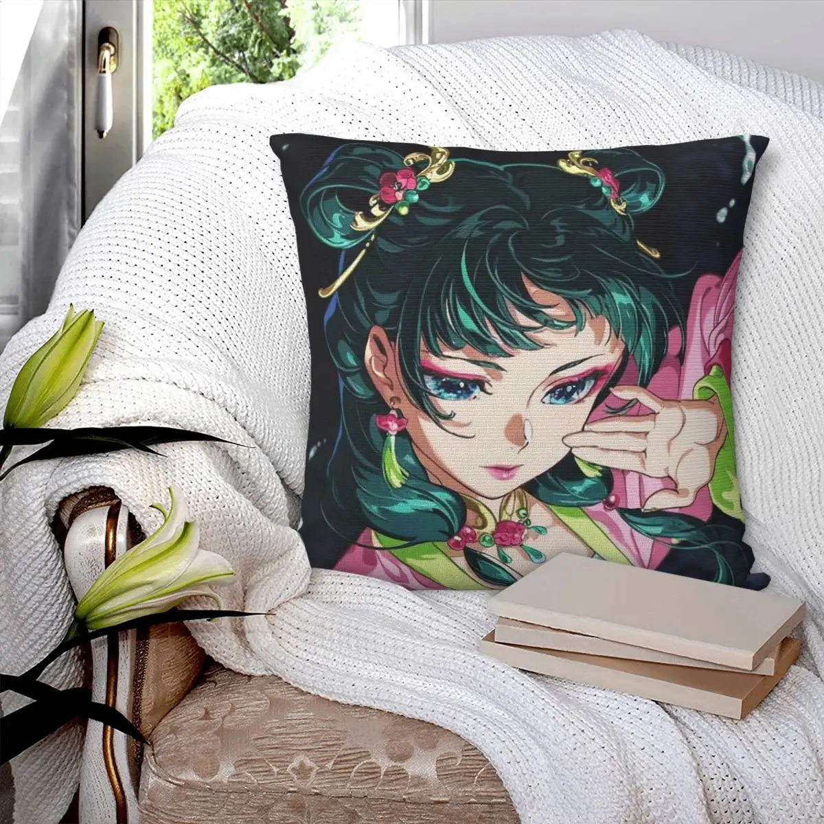 The Apothecary Diaries Maomao Square Pillowcase Cushion Cover Pillow Case Throw Pillow Cover for Home Sofa Living Room