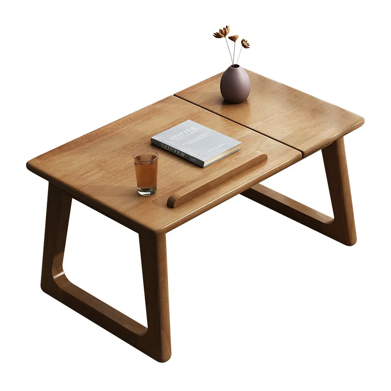 

Household solid wood bay window table foldable coffee table tatami kang table bedroom tea table bed small table