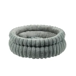 Cama redonda extraíble cálida y resistente para gatos y perros