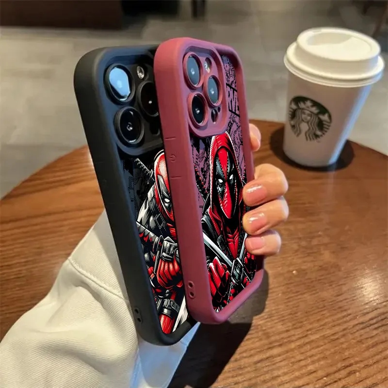 Deadpool 3 marvels comic capa de silicone macio para iphone 17 11 15 16 13 pro max 14 plus 12 16 pro 16e 17air capa de telefone à prova de choque