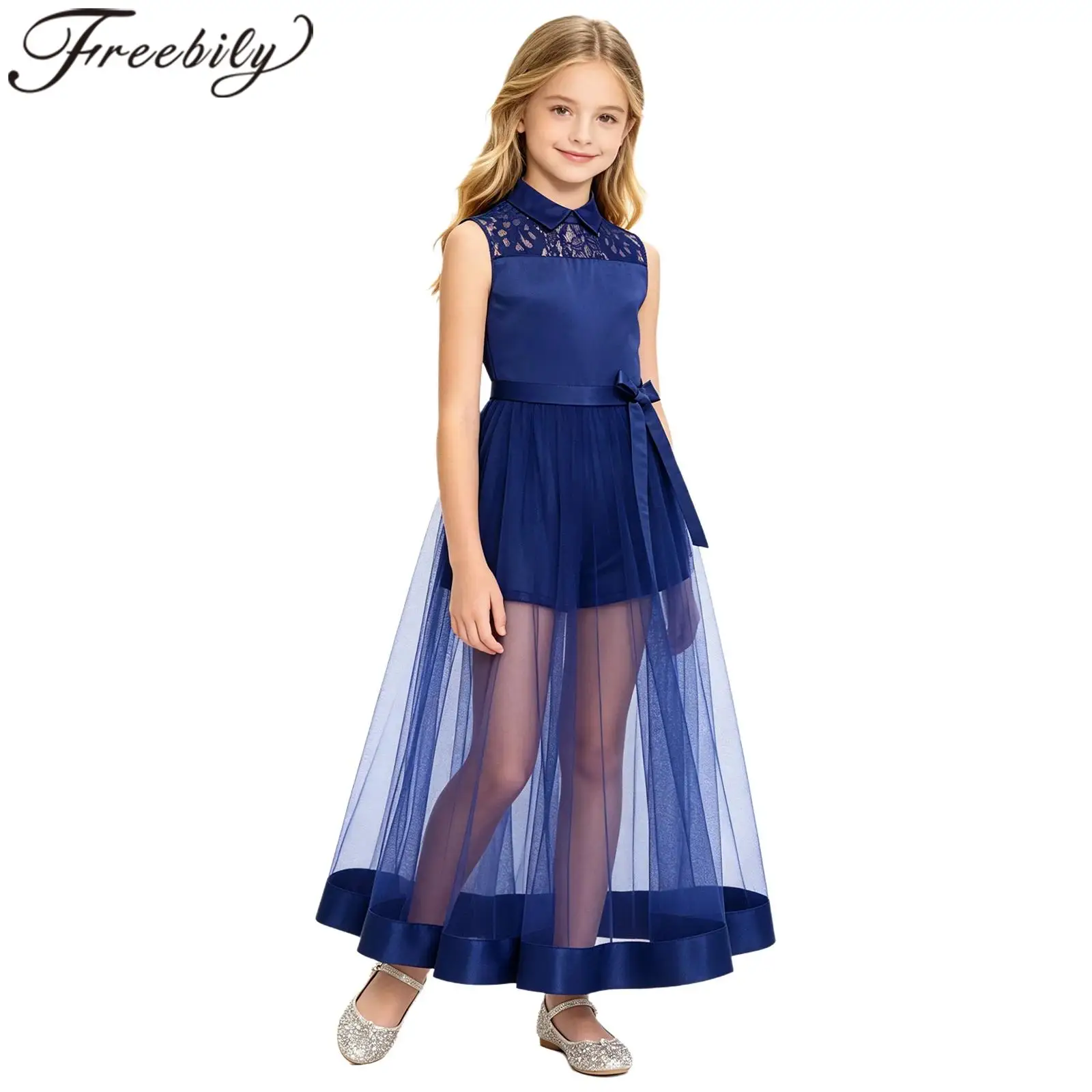 

Kids Dancewear Romper Dresses Ballroom Modern Lyrical Dance Costume Prom Gown Girl Party Dress Children Festive Costume