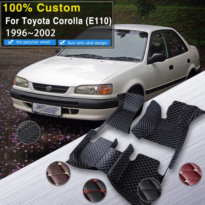 Car Mats For Toyota Corolla E110 1996~2002 Car Interior Parts Alfombrillas Coche Floor Mats Alfombra Para Auto Car Accessories